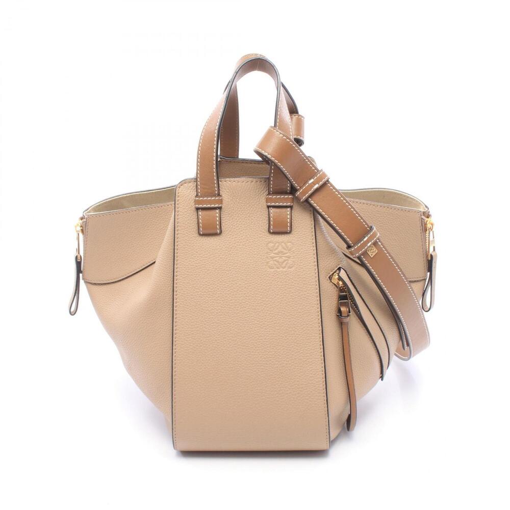 Loewe Hammock Small 2-Way Leather Handbag for Women, Beige